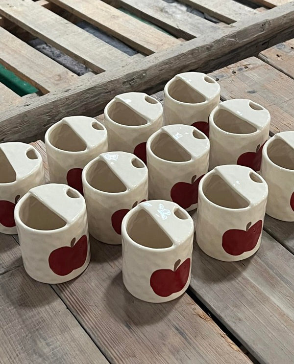 Cute Red Apple Mug-Unique Creative Design for Coffee  Lovers